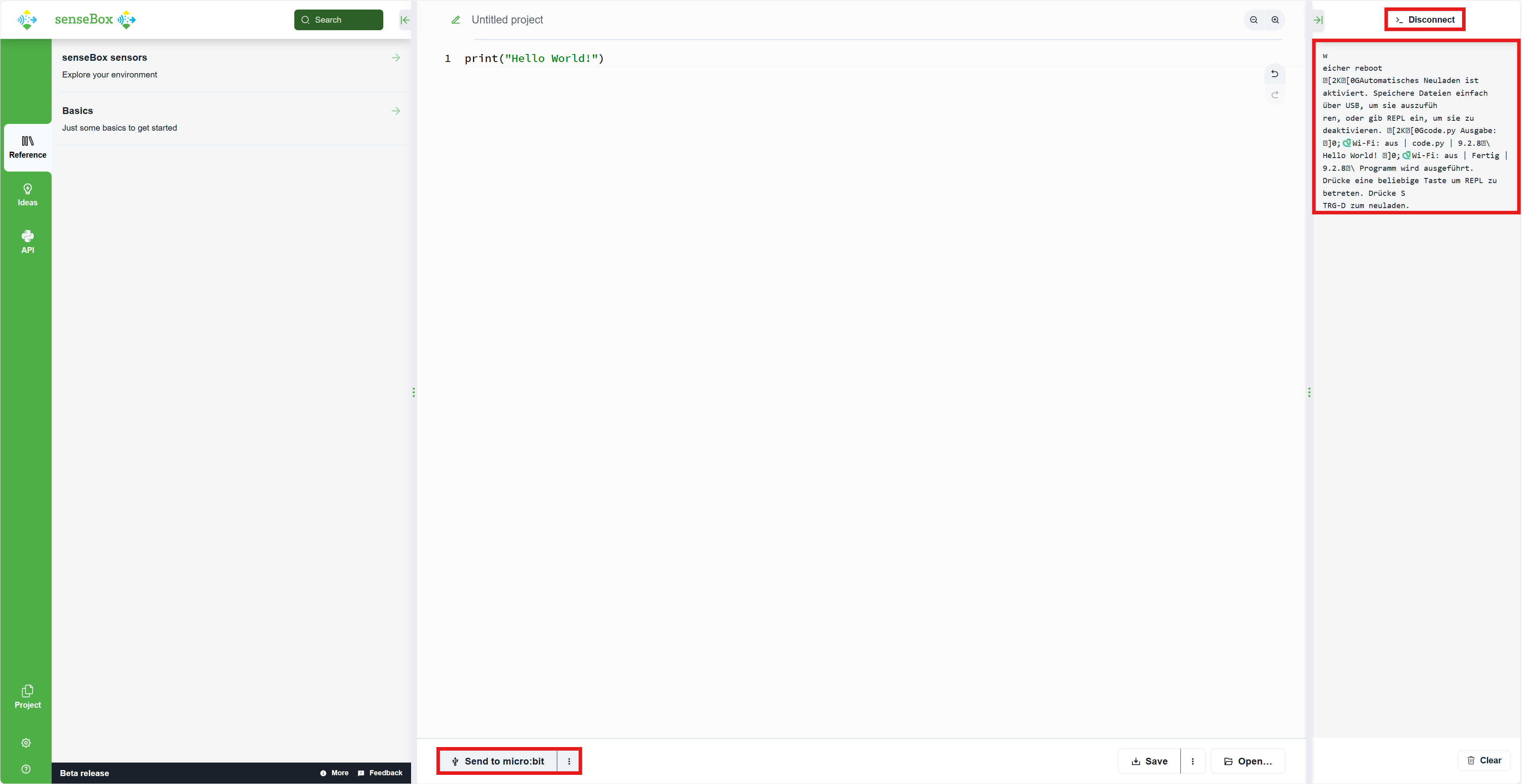 senseBox CircuitPython Editor